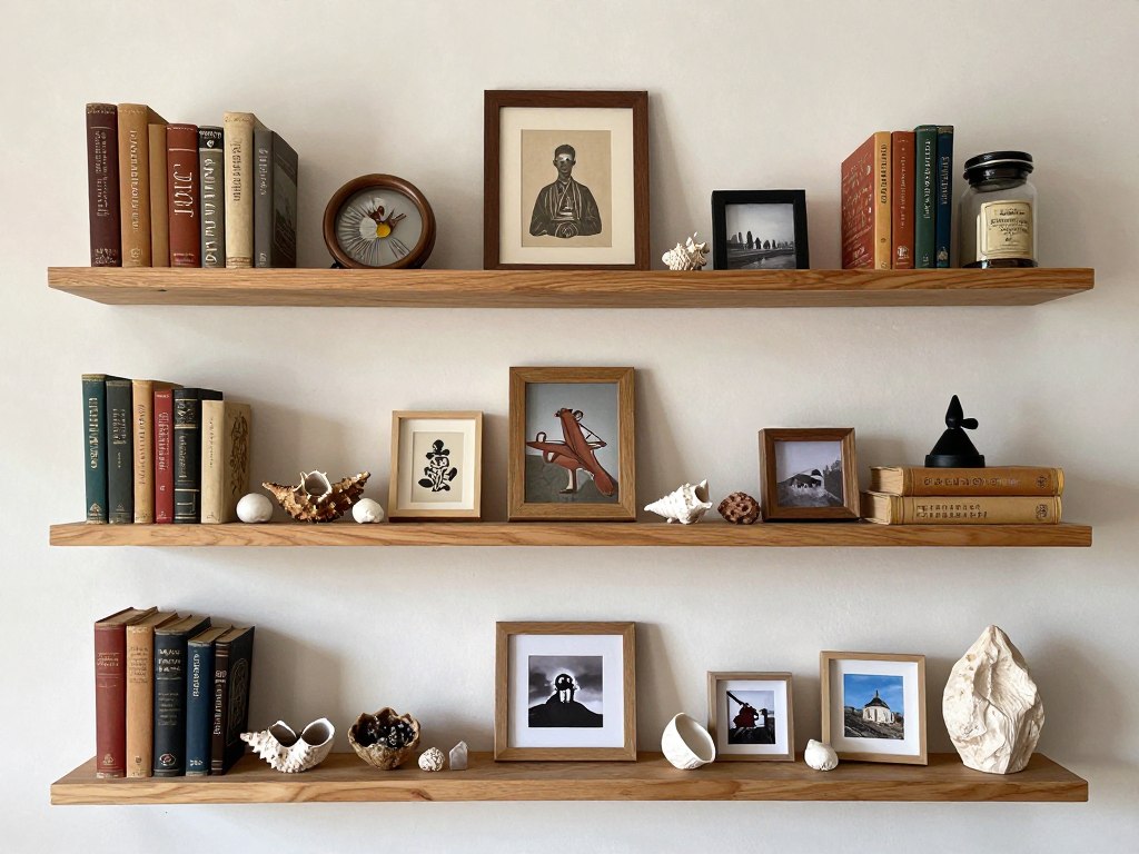 Displayed collections in a Bohemian interior