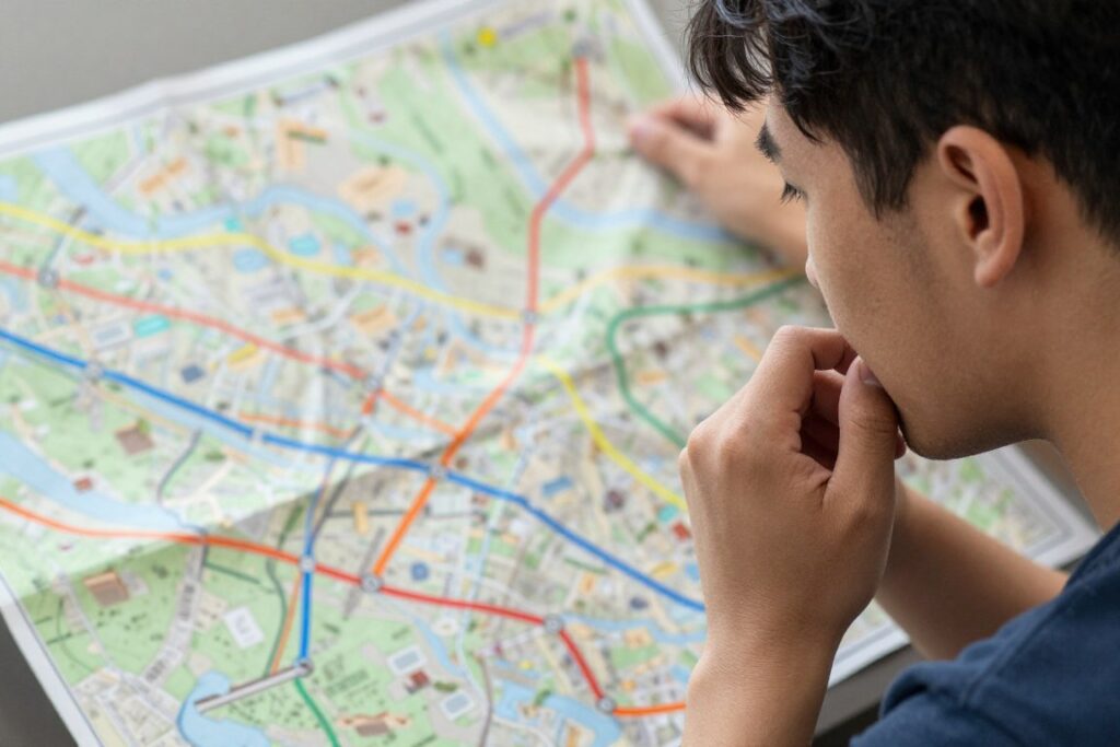 Person exploring multiple pathways to goals, demonstrating flexible hope