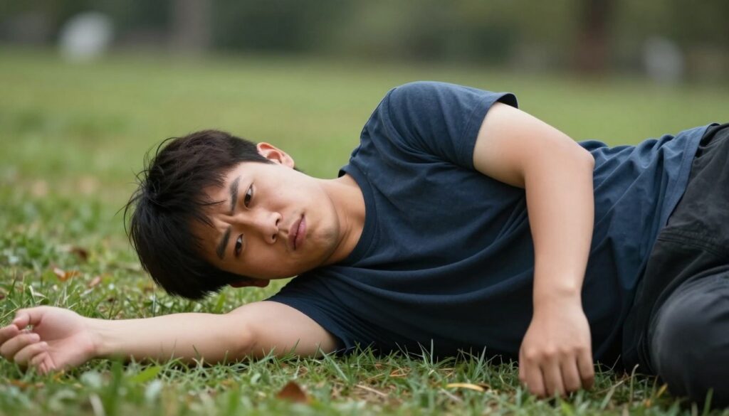 Person getting up after falling, symbolizing resilience and the ability to stay hopeful after setbacks