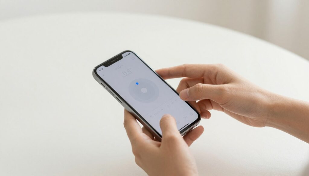Person setting a 5-minute timer on their phone before starting a quick habit