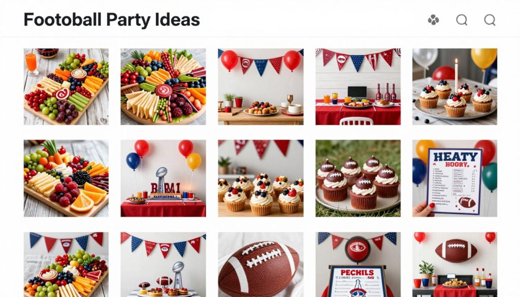 Pinterest board showing football party ideas and inspiration Pinterest board showing football party ideas and inspiration
