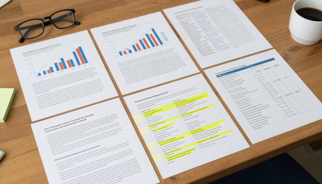 Research papers and studies about art therapy effectiveness displayed on a desk Research papers and studies about art therapy effectiveness displayed on a desk