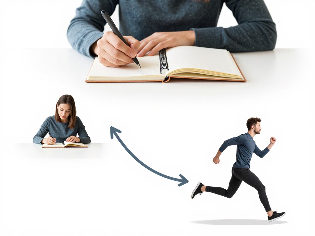 Visual showing progression from gratitude to small actions to momentum, demonstrating how gratitude builds hope