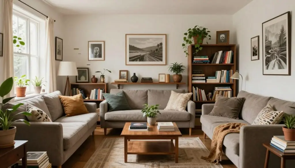 Beautiful collected home interior showing personal, lived-in aesthetic