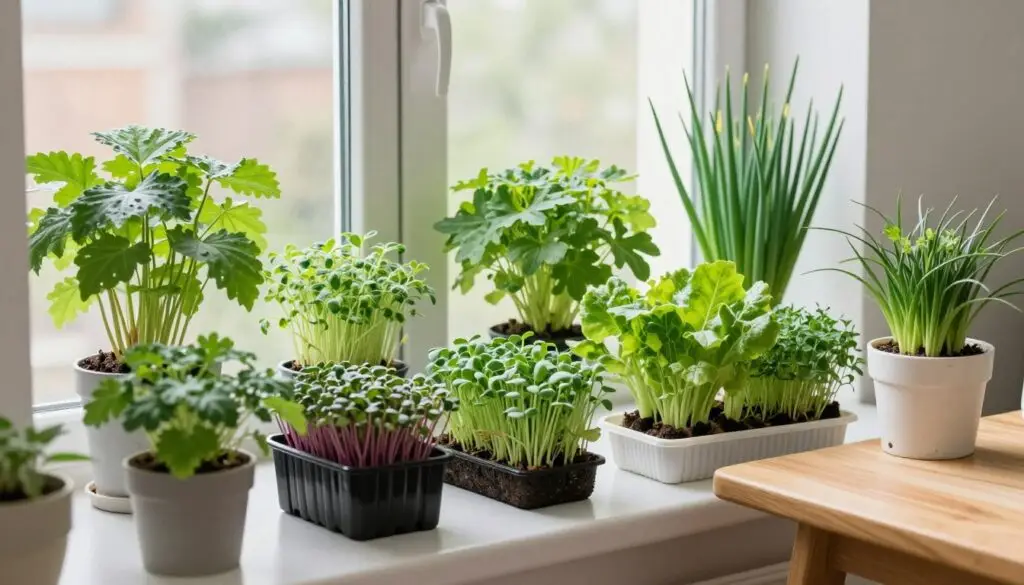 Collection of plants that thrive in indoor winter gardens