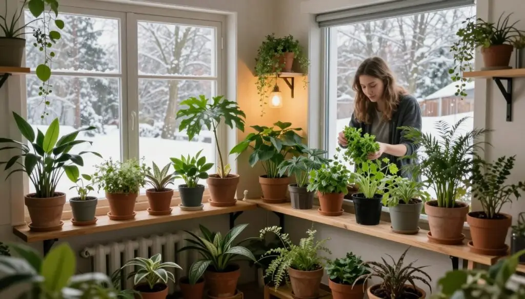Thriving indoor winter garden bringing life to a winter home