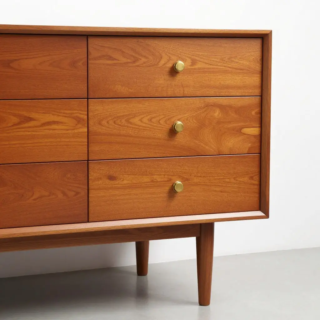 vintage mid-century dresser with tapered legs