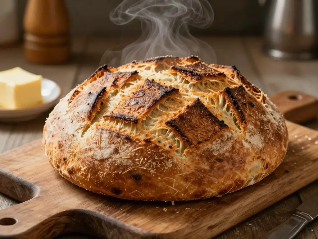 Traditional Irish soda bread freshly baked